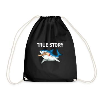 Leg surgery wheelchair lost leg - Drawstring Bag - black - Front