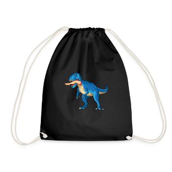 Leg surgery wheelchair lost leg - Drawstring Bag - black - Front