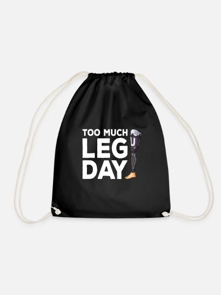 Chirurgie de la jambe en fauteuil roulant jambe perdue - Sac de sport léger - noir