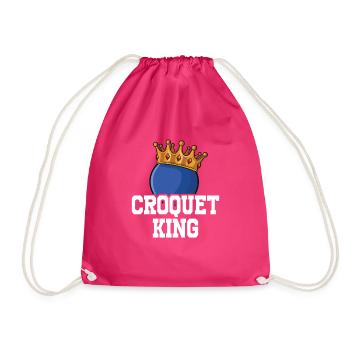 Croquet - Drawstring Bag - fuchsia - Front