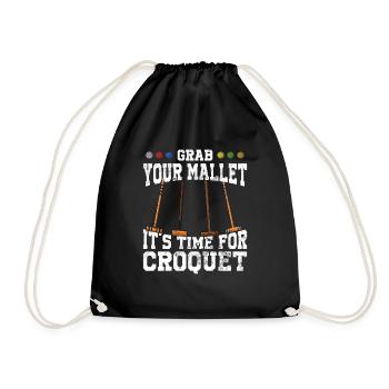 Croquet - Drawstring Bag - black - Front