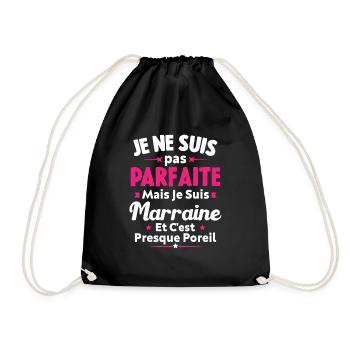 Pas parfaite mais je suis Marraine - Sac de sport léger - noir - Devant