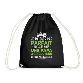 Pas parfait mais je suis une papa agriculteur - Sac de sport léger - noir - Devant