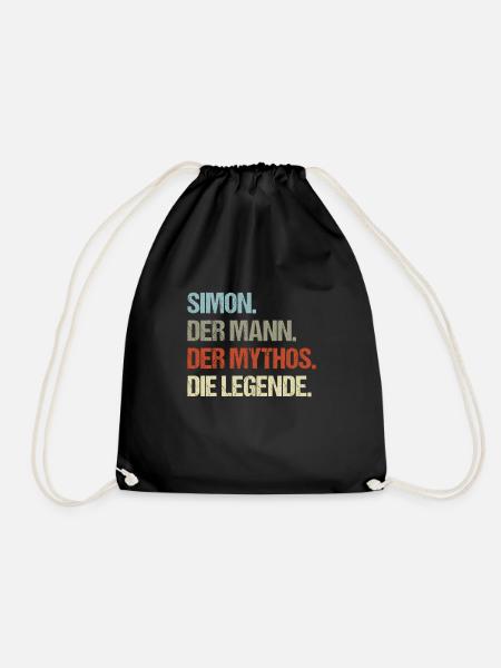 Simon der Mann der Mythos die Legende - Turnbeutel - Schwarz