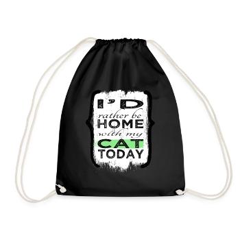 maison chat chaton anniversaire cadeau idée avogato fun - Sac de sport léger - noir - Devant