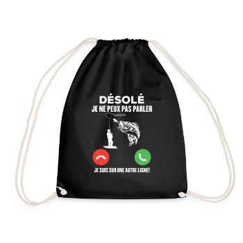 Je ne peux pas parler, je suis sur une autre ligne - Sac de sport léger - noir - Devant