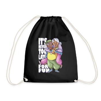 It's never too late to the funny retired Joy - Drawstring Bag - black - Front