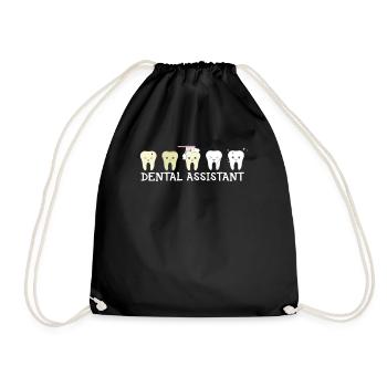 Dental teeth Dentist - Drawstring Bag - black - Front
