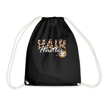 Hair Hustler Bouche Léopard Ciseaux Citation - Sac de sport léger - noir - Devant