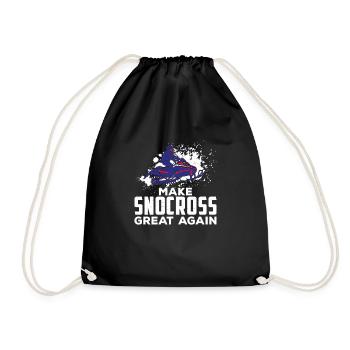 Classic Snorcross Racing For A Snowmobiling Fan - Drawstring Bag - black - Front
