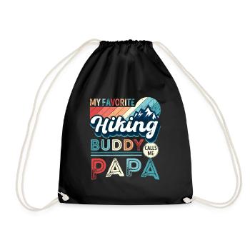 Mon compagnon de randonnée préféré m’appelle Papa Hiker Dad - Sac de sport léger - noir - Devant