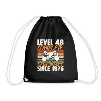 Cadeau d'anniversaire, Niveau 48 complete 1975 - Sac de sport léger - noir - Devant