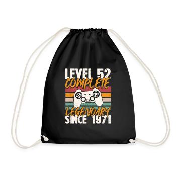 Cadeau d'anniversaire, Niveau 52 complete 1971 - Sac de sport léger - noir - Devant