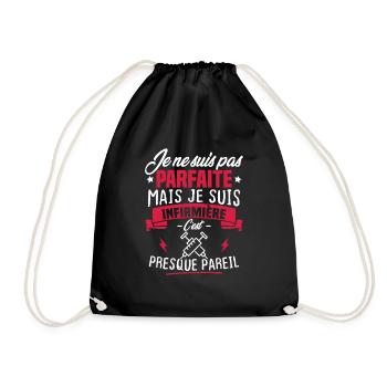 Pas parfaite mais je suis infirmière - Sac de sport léger - noir - Devant