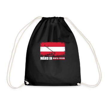 Mähd In Austria Lustig Sensenmähen Handmähen - Drawstring Bag - black - Front