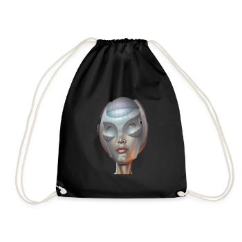 Alien Princess - Drawstring Bag - black - Front
