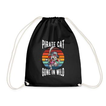 Chat pirate disparu à l’état sauvage - Sac de sport léger - noir - Devant