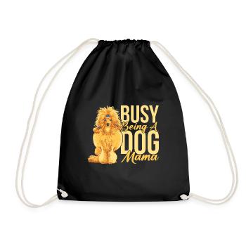 Busy being A dog mama - Drawstring Bag - black - Front