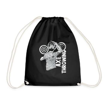 Lancer une hache - Sac de sport léger - noir - Devant