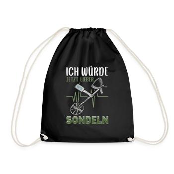 Sondeln - Turnbeutel - Schwarz - Vorne