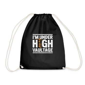 I'm Under High Vaultage Funny Pole Jumping - Drawstring Bag - black - Front