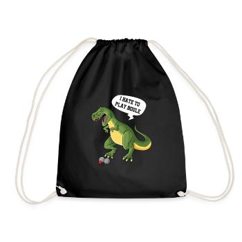 Petanque Boule Game Set Boccia - Drawstring Bag - black - Front