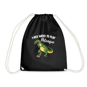 Petanque Boule Game Set Boccia - Drawstring Bag - black - Front