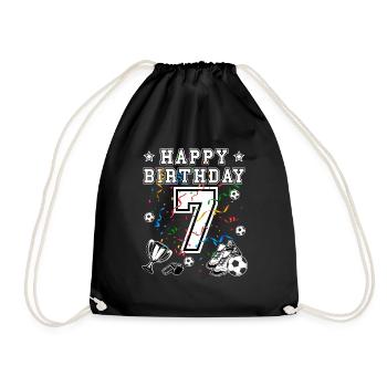 Football Anniversaire 7 ans Maillot de football Football - Sac de sport léger - noir - Devant