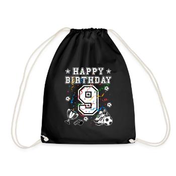 Football Anniversaire 9 ans Maillot de football Football - Sac de sport léger - noir - Devant