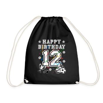 Football Anniversaire 12 ans Maillot de football Football - Sac de sport léger - noir - Devant