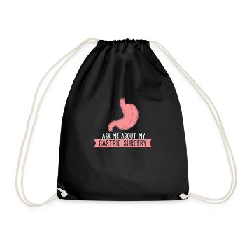 Ask Me About My Gastric Surgery Funny Weight Loss - Turnbeutel - Schwarz - Vorne
