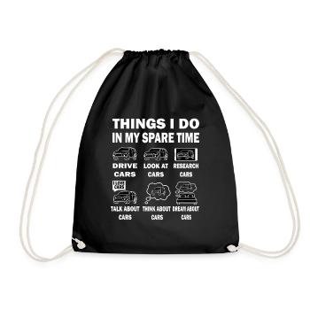 Ce que je fais pendant mon temps libre - Sac de sport léger - noir - Devant