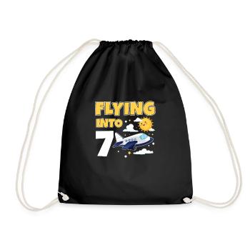 Flying Into 7 Avion Pilote Année 7e anniversaire - Sac de sport léger - noir - Devant