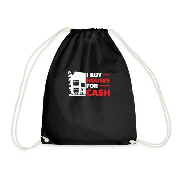 I Buy Houses Funny Real Estate Flipping Hummor - Sac de sport léger - noir - Devant