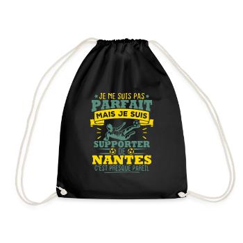 pas parfait mais je suis supporter de Nantes - Sac de sport léger - noir - Devant