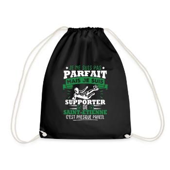 Je suis supporter de Saint Étienne - Sac de sport léger - noir - Devant