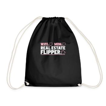 Flipping For Home Wife Mom Awesome Real Estate - Sac de sport léger - noir - Devant