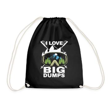 J’aime les grandes décharges Skieurs Neige Montagnes extrêmes - Sac de sport léger - noir - Devant