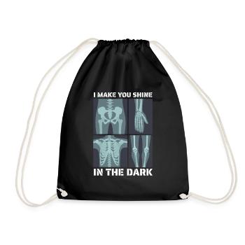 I make you shine in a dark X-ray - Drawstring Bag - black - Front
