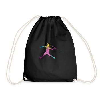 Lancer du javelot athlétisme Lanceur de javelot - Sac de sport léger - noir - Devant