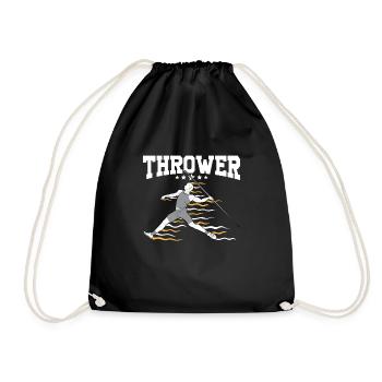 Javelin throw extensor athletics Javelin thrower - Drawstring Bag - black - Front