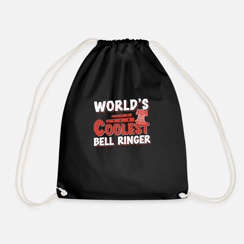 Awesome Bell Ringing Hobby For A Campanologist - Drawstring Bag - black