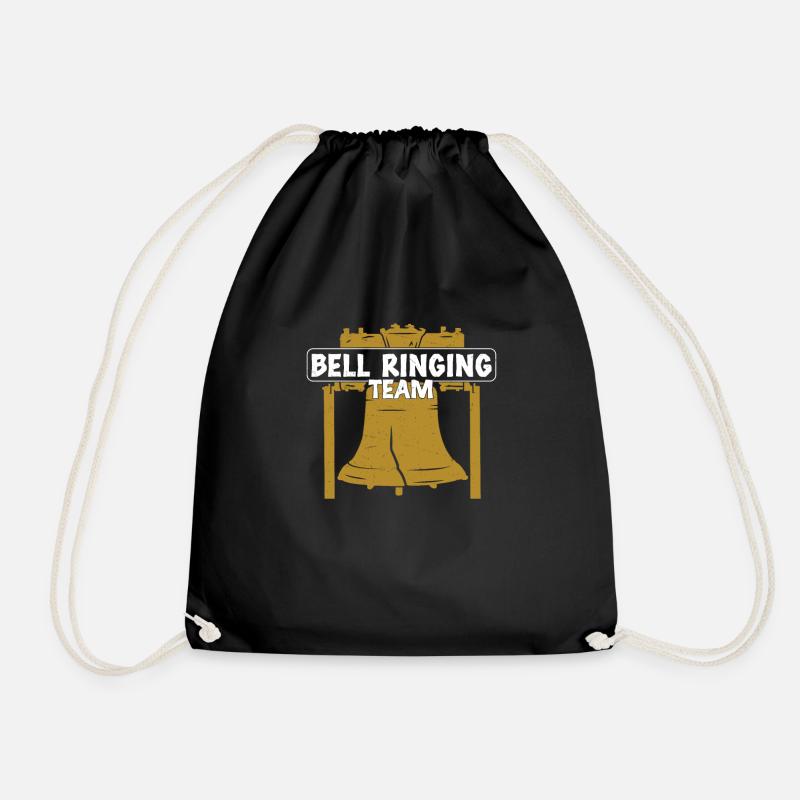 Awesome Bell Ringing Hobby For Bell Ringing Team - Drawstring Bag - black