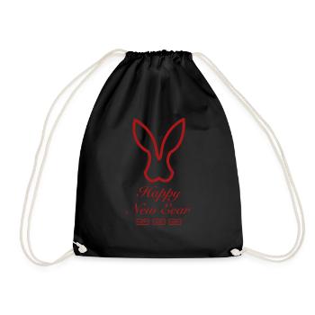 Joyeux Nouvel An Chinois Lapin 2023 - Sac de sport léger - noir - Devant