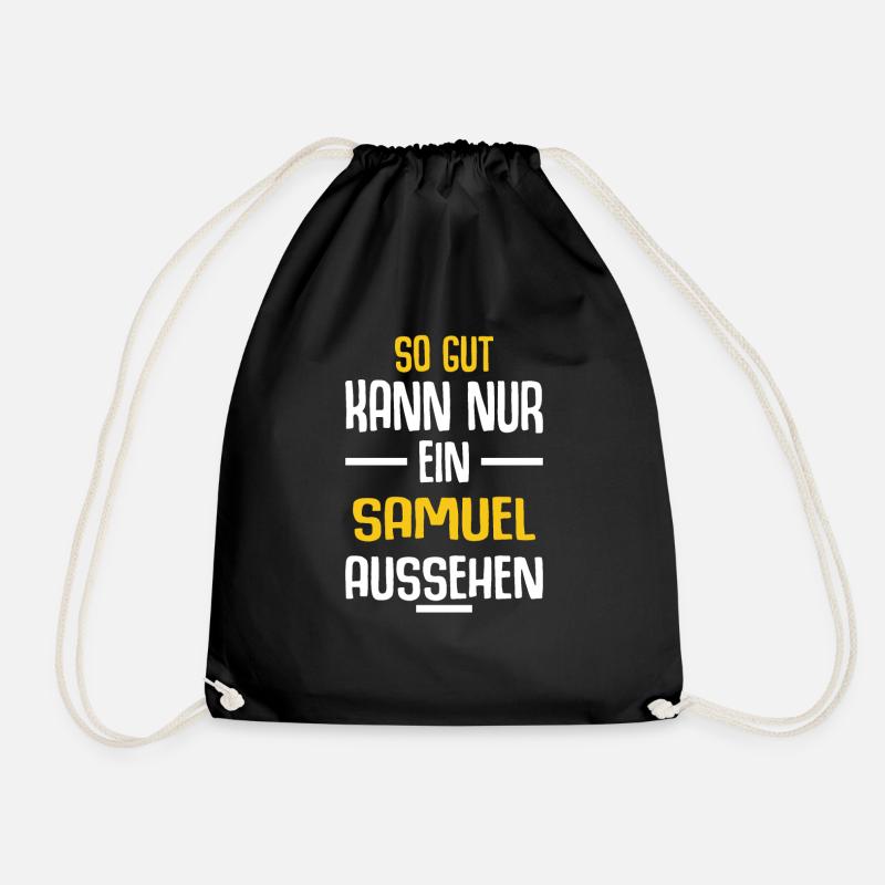 Samuel Vorname Name Geburtstag - Turnbeutel - Schwarz