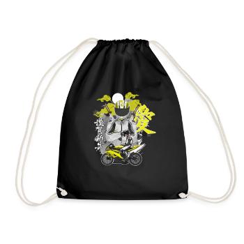 Motorcycle Lifestyle / Motorcycle / Motorcycle biker - Drawstring Bag - black - Front