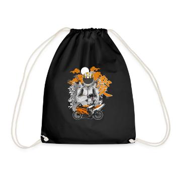 Motorcycle Lifestyle / Motorcycle / Motorcycle biker - Drawstring Bag - black - Front