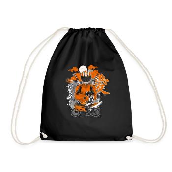 Motorcycle Lifestyle / Motorcycle / Motorcycle biker - Drawstring Bag - black - Front