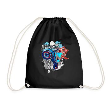 Motocross / Enduro / Freestyle mx / Dirtbike rétro - Sac de sport léger - noir - Devant