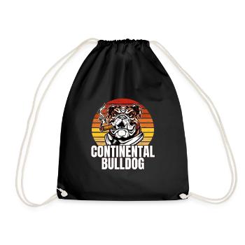 Colorbulls Conti Bulldoggen Continental Bulldogs - Turnbeutel - Schwarz - Vorne